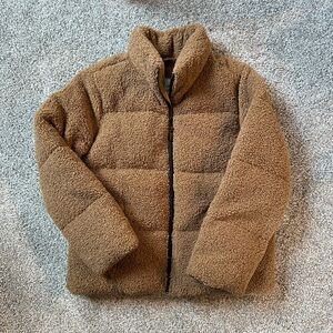 Abercrombie Kids Tan Sherpa Jacket